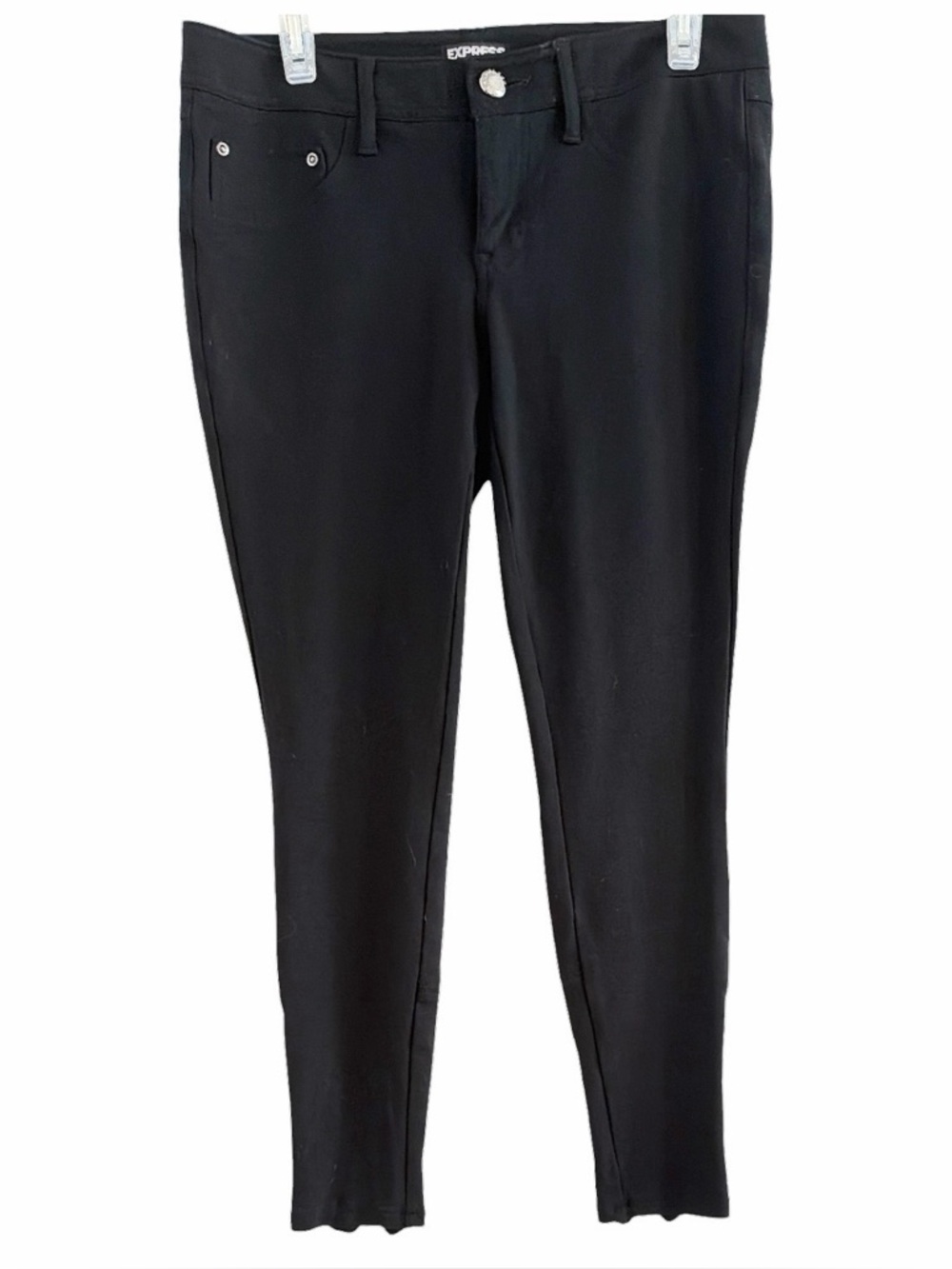 Express Black Skinny Jeans With Ankle Zipper Detail Size M